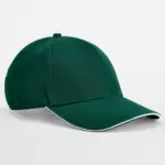 13169 - EarthAware® Clas. Org. Cotton 5 Panel Sandwich Peak, bottle green/white — productfoto 7