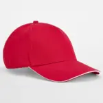 13169 - EarthAware® Clas. Org. Cotton 5 Panel Sandwich Peak, classic red / white — productfoto 6