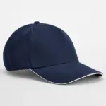 13169 - EarthAware® Clas. Org. Cotton 5 Panel Sandwich Peak, french navy / white — productfoto 4