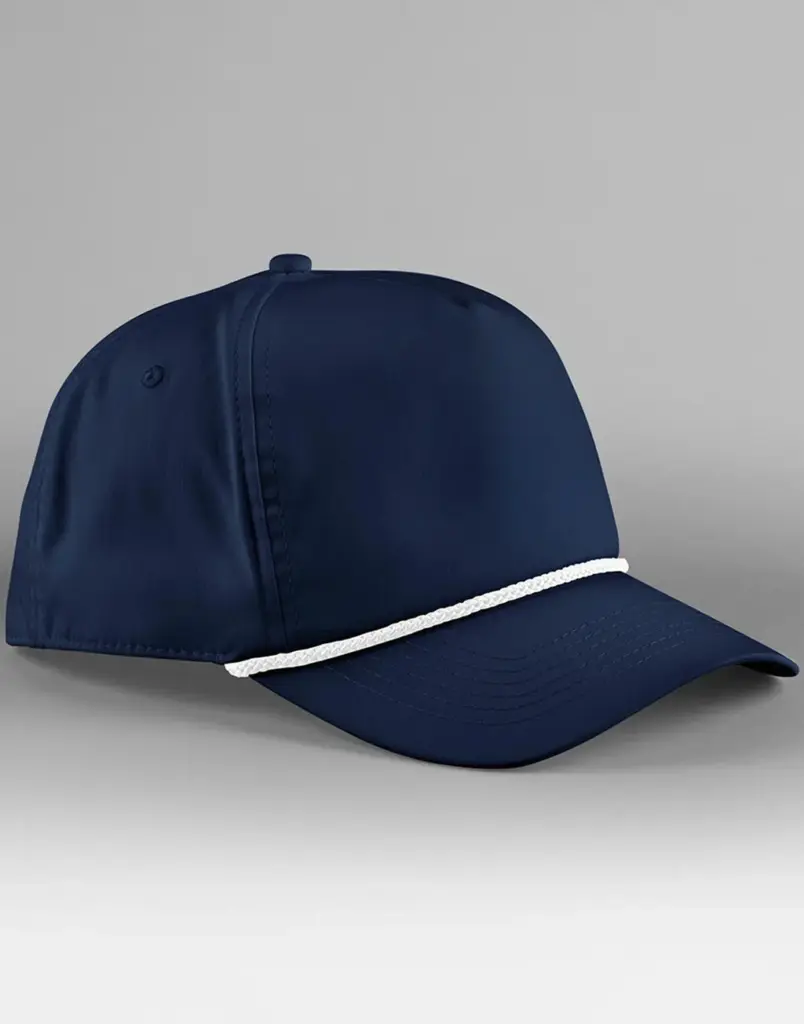 132_69_207_f-2024_01jpg - Hidalgo 13269 - Rope Detail Golf Cap, navy / white — productfoto 3