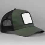 13469 - Appliqué Patch 5 Panel Trucker, olive green / black — productfoto 4
