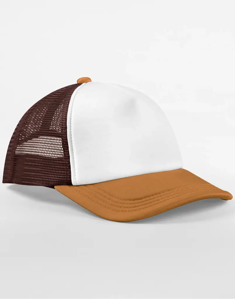 13569 - Retro 5 Panel Trucker, chocolate / dark amber — productfoto 3