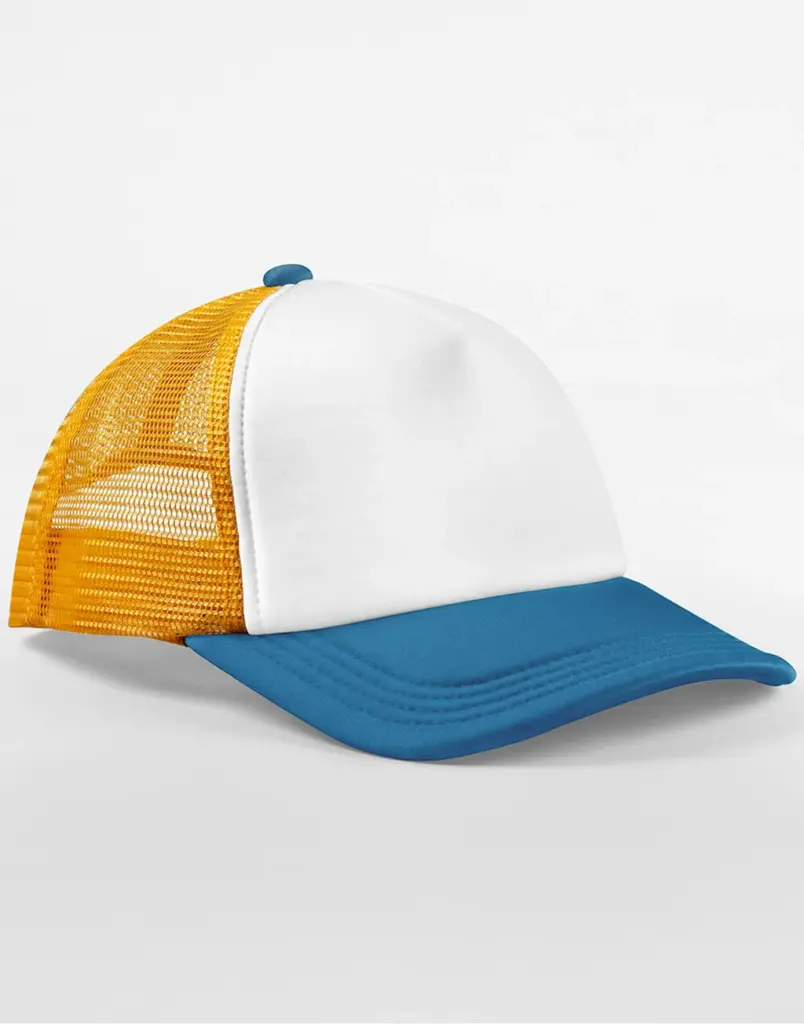 13569 - Retro 5 Panel Trucker, sunflower / heritage blue — productfoto 2