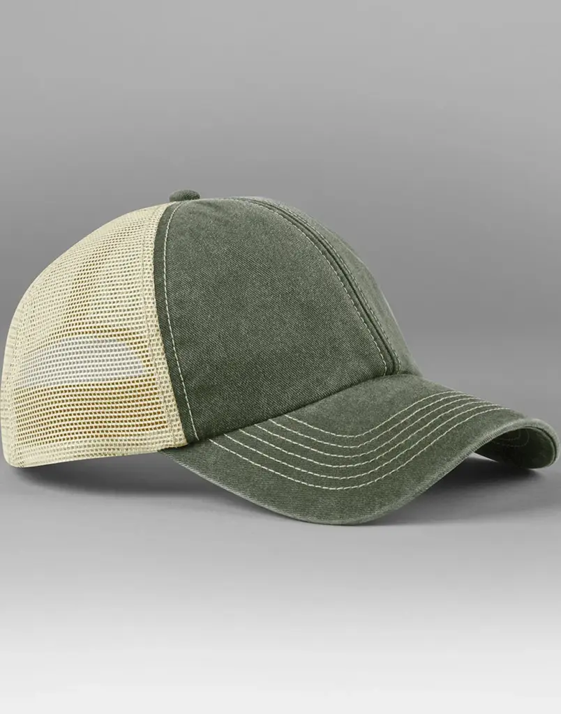 13669 - 6 Panel Vintage Trucker, vintage olive/stone — productfoto 2