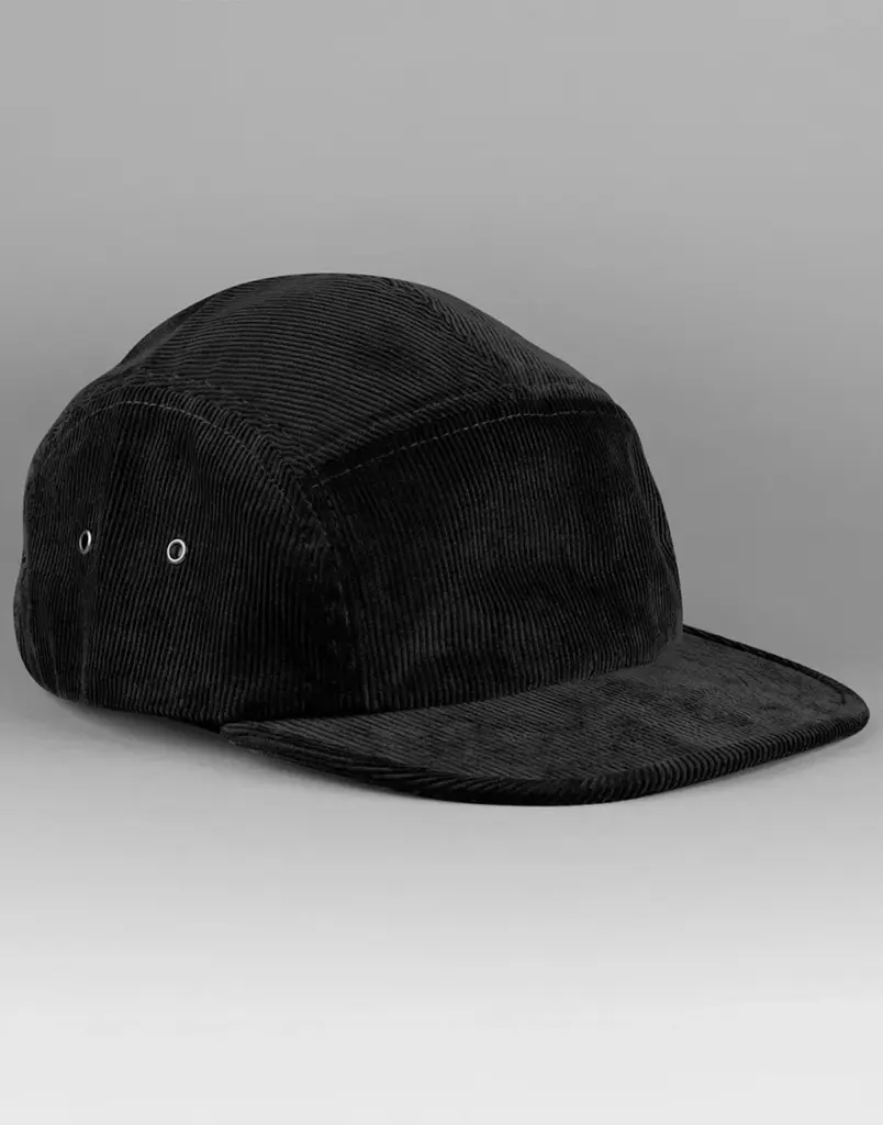 13769 - EarthAware® Organic Cord Camper Cap, black — productfoto 2