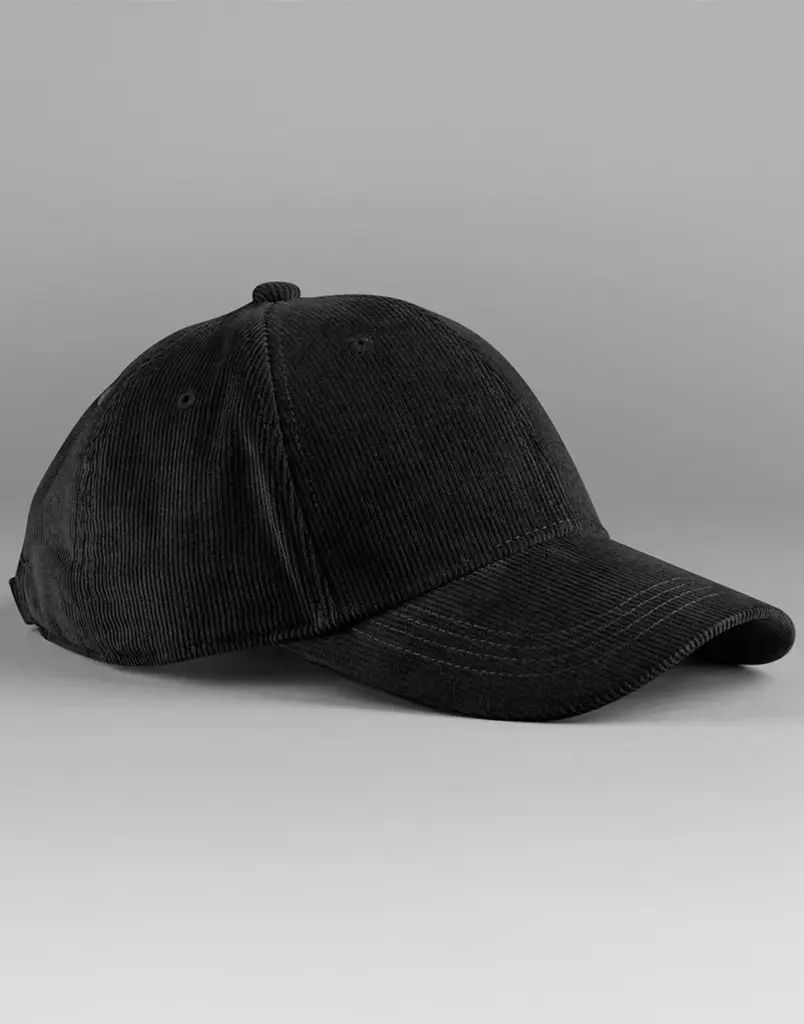 13869 - EarthAware® Organic Cord Baseball Cap, black — productfoto 2