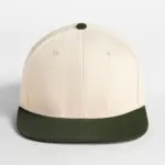 14569 - Contrast Flat Peak 6 Panel Cap, natural/dark olive — productfoto 3