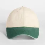 14769 - Contrast Peak Low Profile Vintage Cap, natural / vintage bottle green