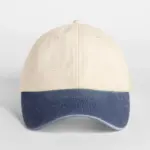 14769 - Contrast Peak Low Profile Vintage Cap, natural / vintage denim — productfoto 3