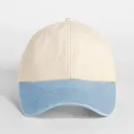 14769 - Contrast Peak Low Profile Vintage Cap, natural / vintage light blue — productfoto 4