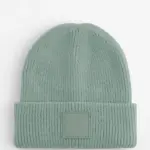 15069 - Kids Deep Cuffed Tonal Patch Beanie, dusty green — productfoto 5