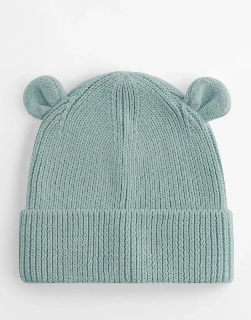 15169 - Organic Baby Bear Beanie, dusty turquoise — productfoto 3