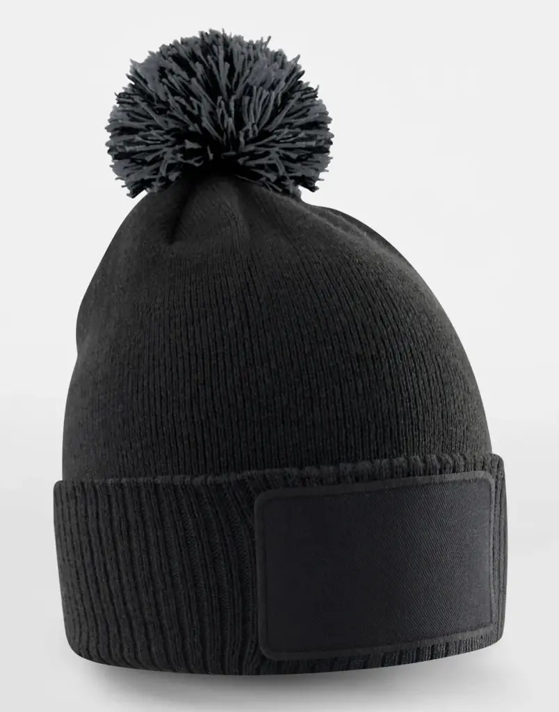 15369 - Kids Snowstar Patch Beanie, black / graphite grey — productfoto 2