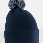 15369 - Kids Snowstar Patch Beanie, french navy / light grey — productfoto 4