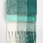 15569 - Fluffy Check Scarf, green check — productfoto 3