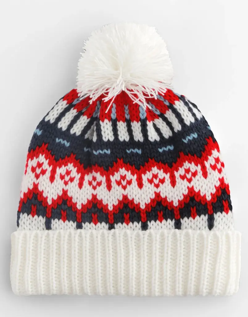 15769 - Retro Ski Beanie, white out — productfoto 2