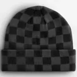 16069 - Checkerboard Beanie, black / charcoal — productfoto 2