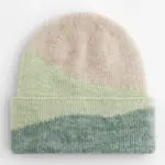16169 - Soft Wave Beanie, almond/pistachio/dusty green