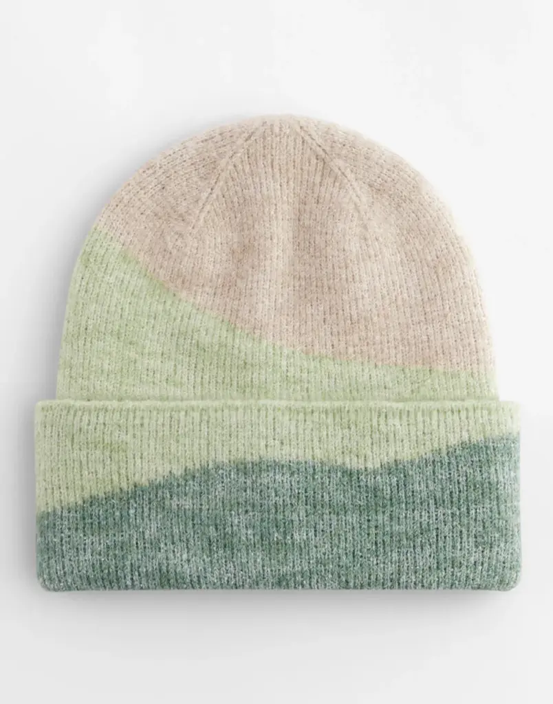 16169 - Soft Wave Beanie, almond/pistachio/dusty green