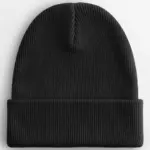 16369 - Organic Cotton Original Cuffed Beanie, black — productfoto 2