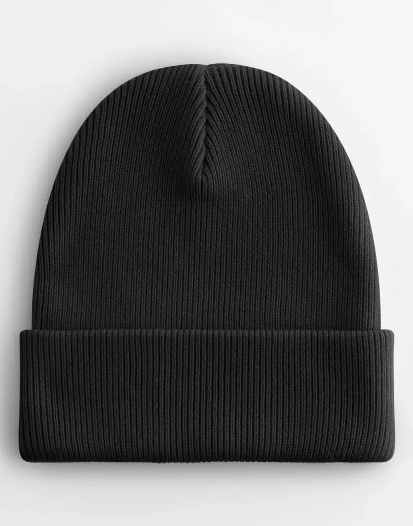 16369 - Organic Cotton Original Cuffed Beanie, black — productfoto 2