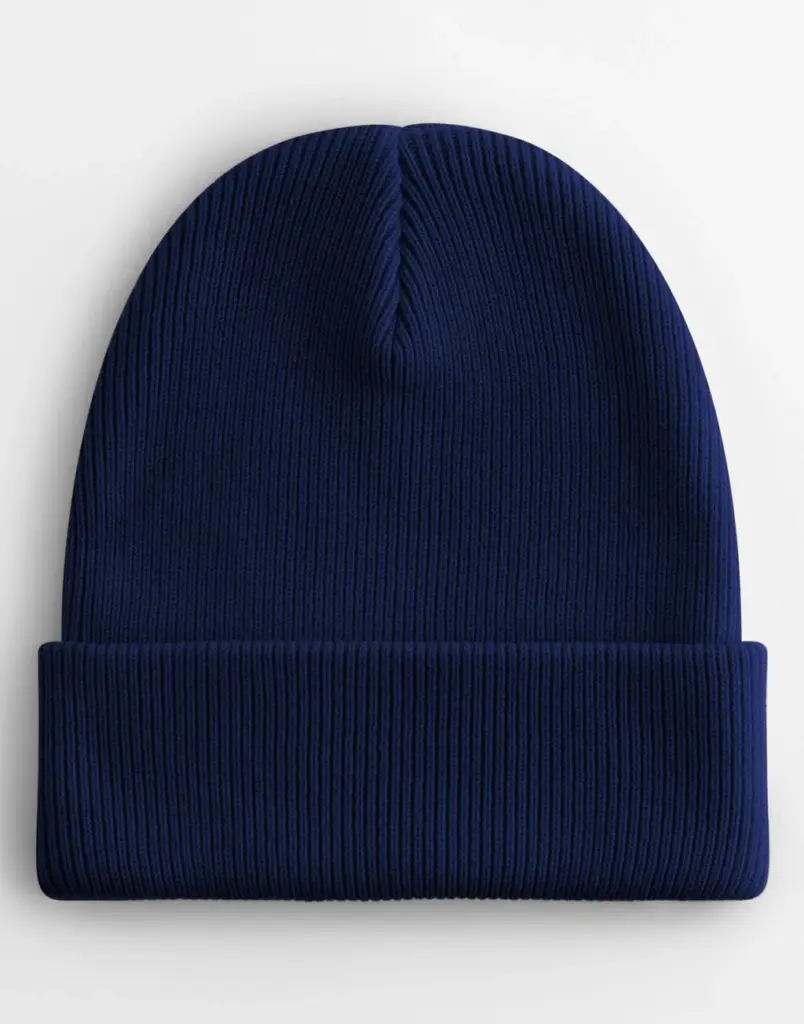 16369 - Organic Cotton Original Cuffed Beanie, oxford navy — productfoto 3