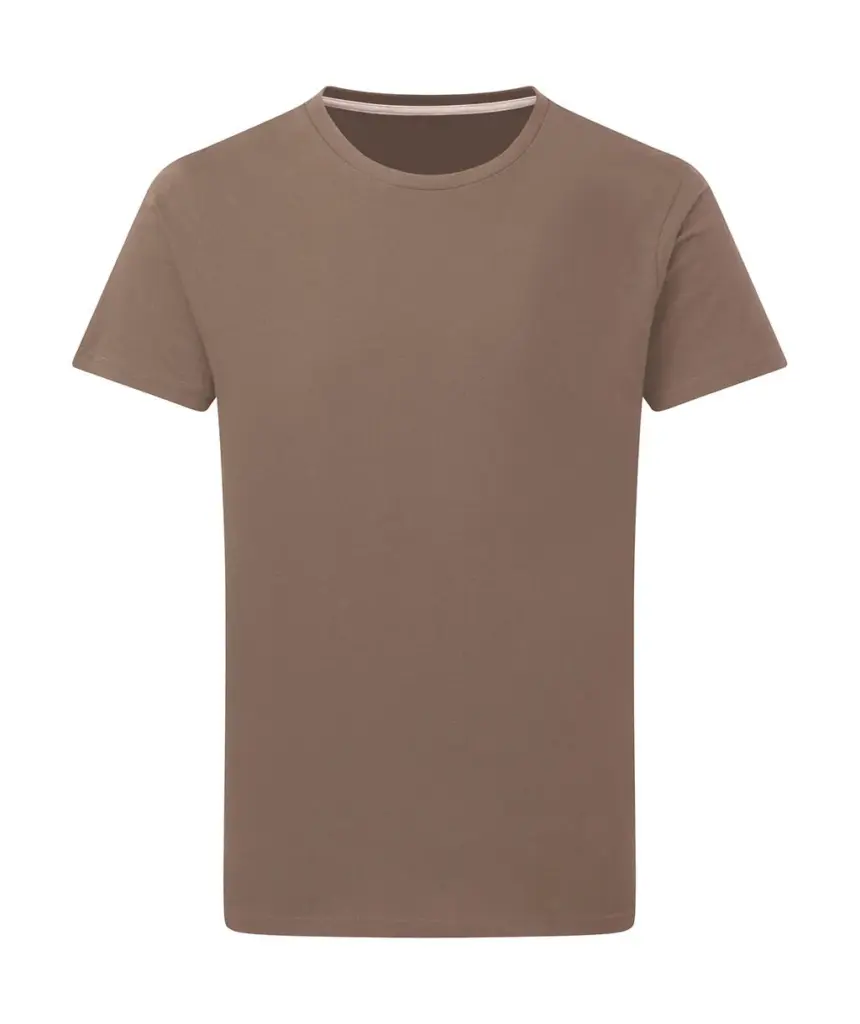 17052 - Signature Tagless Tee Men, deep taupe — productfoto 32