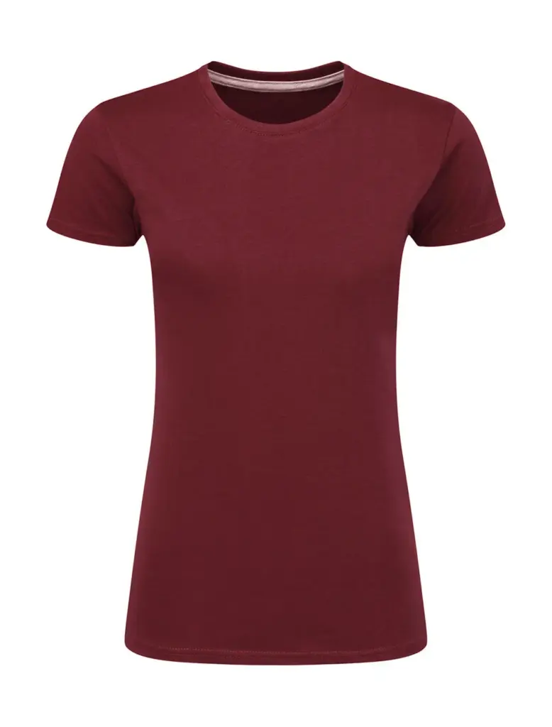 17152 - Signature Tagless Tee Women, burgundy — productfoto 17