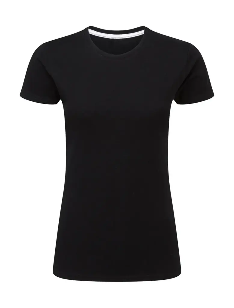 17152 - Signature Tagless Tee Women, dark black — productfoto 3