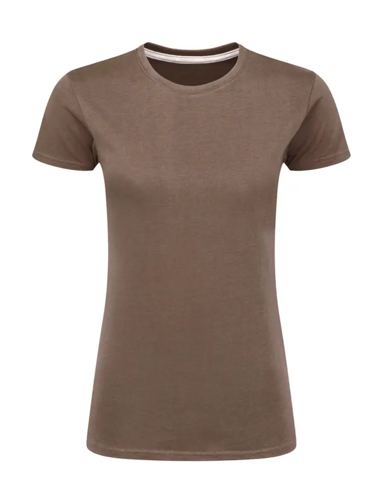 17152 - Signature Tagless Tee Women, deep taupe — productfoto 21