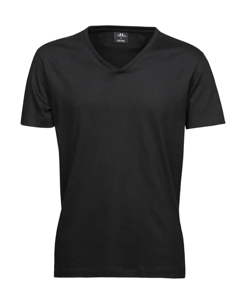 Men's V-Neck T-Shirt Custom Logo Slim Fit Cotton — product photo 2