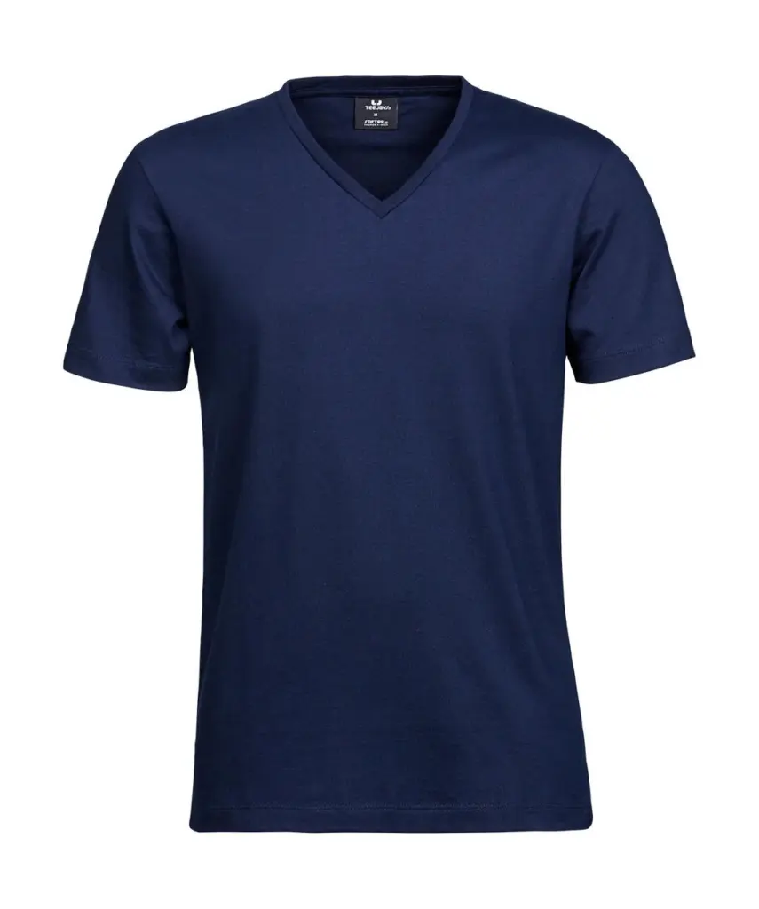 Men's V-Neck T-Shirt Custom Logo Slim Fit Cotton — product photo 4