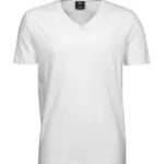 Men's V-Neck T-Shirt Custom Logo Slim Fit Cotton