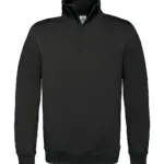 21042 - ID.004 Cotton Rich 1/4 Zip Sweat, black — productfoto 2