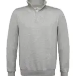21042 - ID.004 Cotton Rich 1/4 Zip Sweat, heather grey — productfoto 3