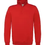 21042 - ID.004 Cotton Rich 1/4 Zip Sweat, red — productfoto 5