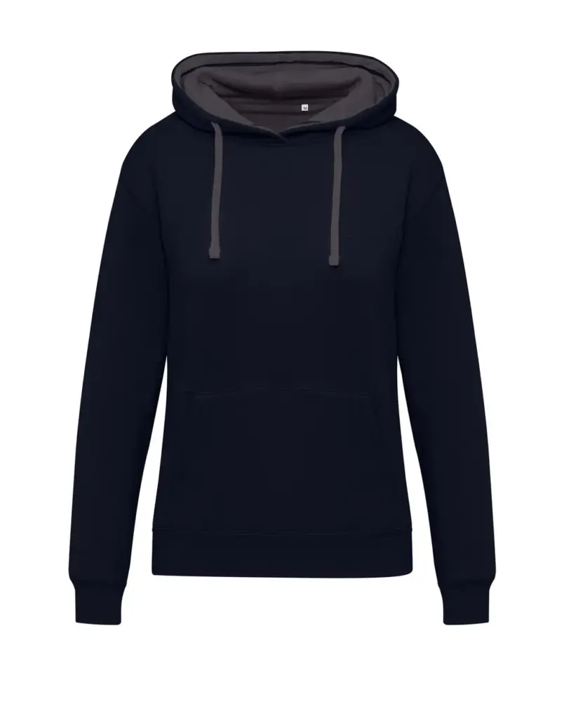 21052 - Originals Contrast Hooded Sweat Women, dark black/grey