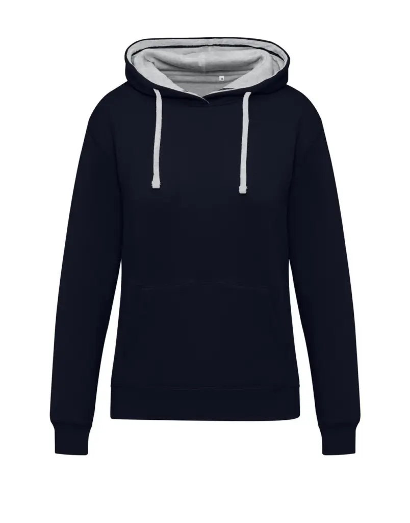 21052 - Originals Contrast Hooded Sweat Women, dark black/light oxford — productfoto 2