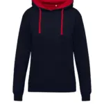 21052 - Originals Contrast Hooded Sweat Women, dark black/red — productfoto 3