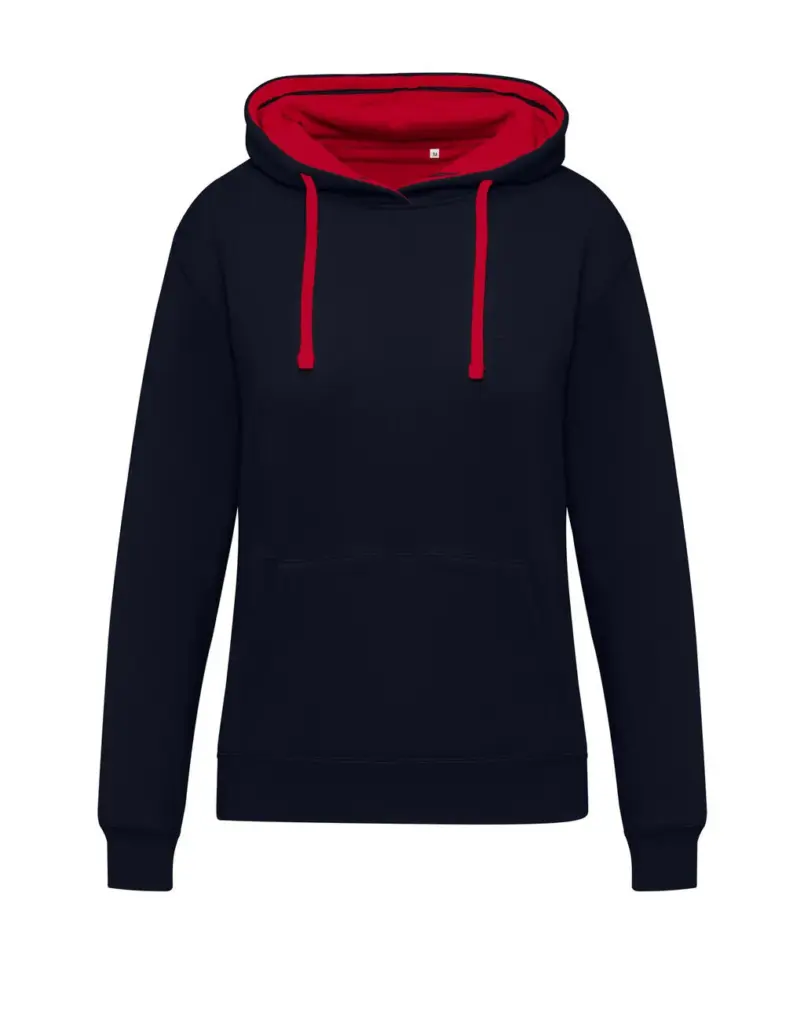 21052 - Originals Contrast Hooded Sweat Women, dark black/red — productfoto 3