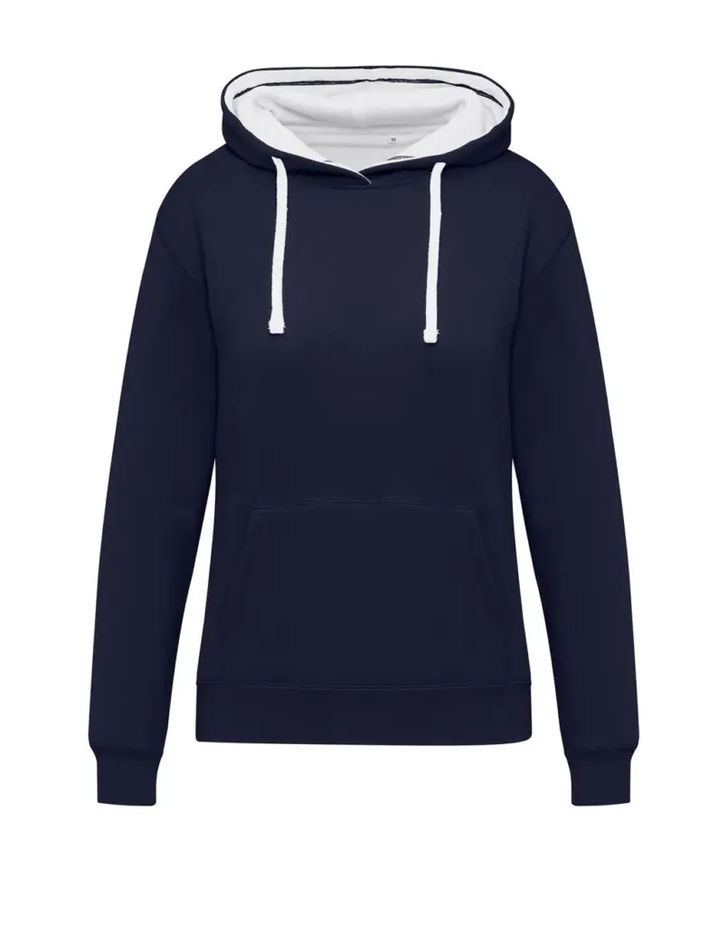 21052 - Originals Contrast Hooded Sweat Women, navy/snowwhite — productfoto 4