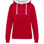 21052 - Originals Contrast Hooded Sweat Women, red/snowwhite — productfoto 6