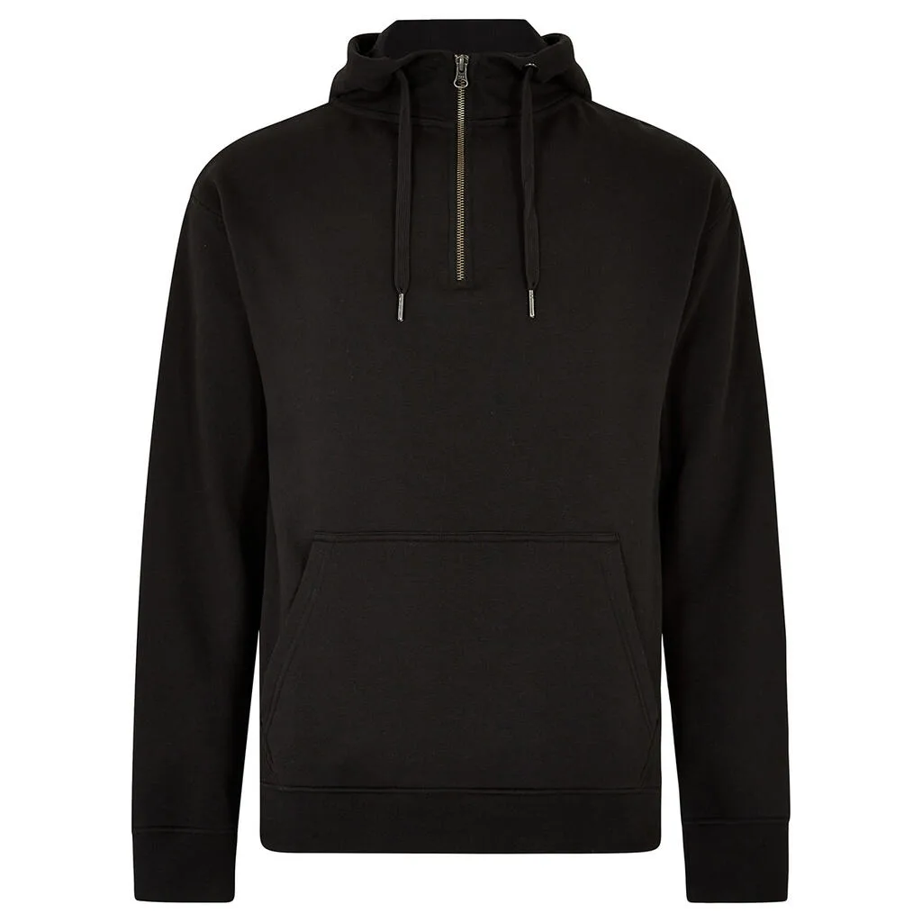 21211 - Regular Fit 1/4 Zip Hoodie, black