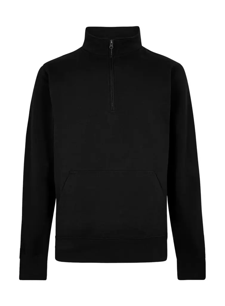 21511 - 1/4 Zip Pique Sweatshirt, black