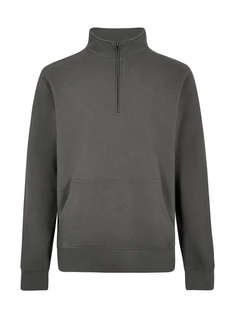 215_11_128_f-2025_01jpg - Hidalgo-werbeartikel 21511 - 1/4 Zip Pique Sweatshirt, dark grey — productfoto 2