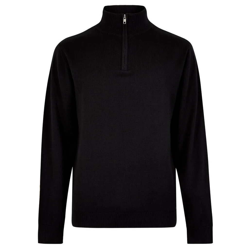 21611 - Regular Fit Arundel 1/4 Zip Sweater, black