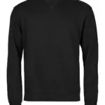 Gerippter Rundhals Pullover mit Logo 80% Baumwolle