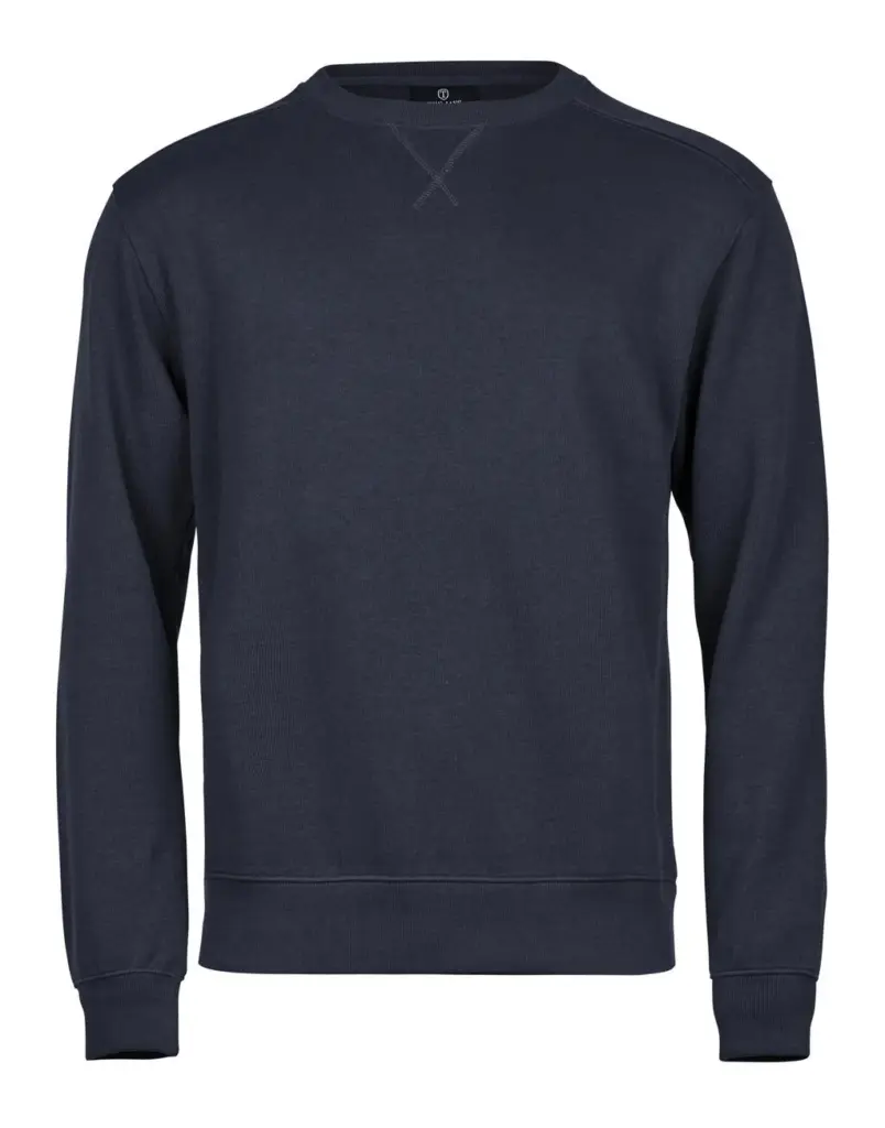 Gerippter Rundhals Pullover mit Logo 80% Baumwolle — Produktfoto 3