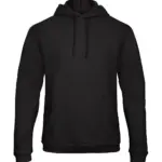 22142 - ID.203 50/50 Hooded Sweatshirt Unisex, black — productfoto 2