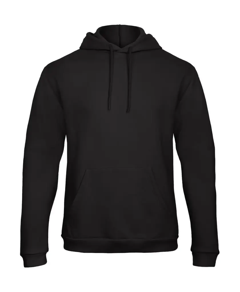 22142 - ID.203 50/50 Hooded Sweatshirt Unisex, black — productfoto 2